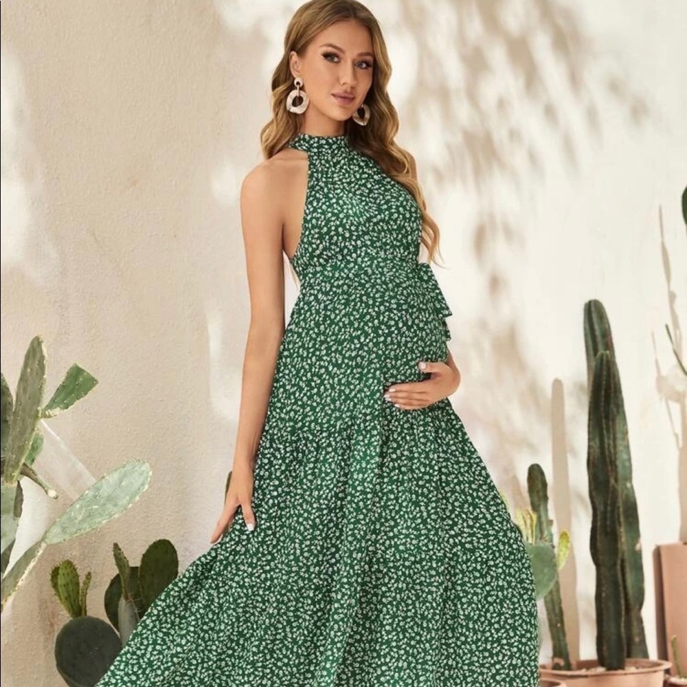 Shein Maternity floral halter Dress